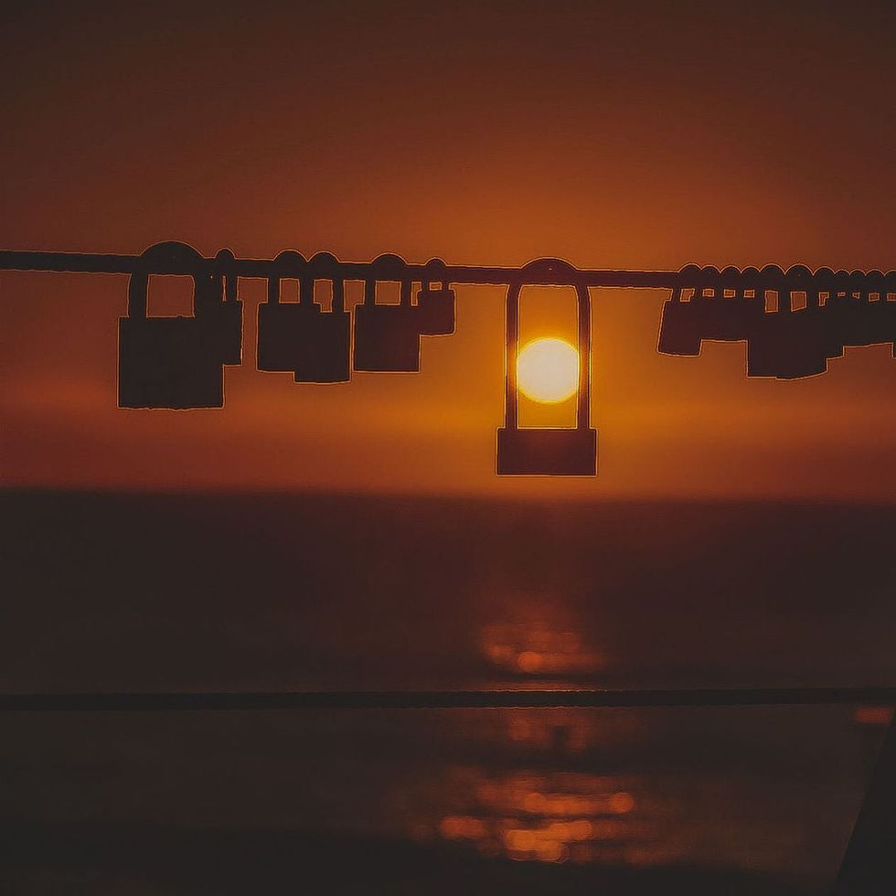El puente de los candados inspirado en una novela italiana